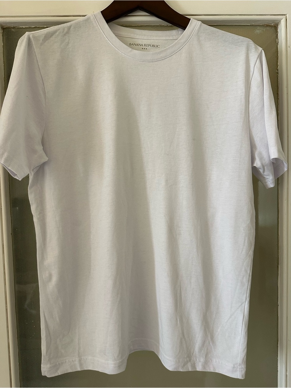 Banana Republic Men's White Crewneck Short Sleeve Tee